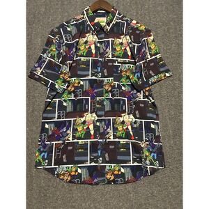 RSVLTS Teenage Mutant Ninja Turtles Shirt Men M Short Sleeve TMNT Flex Stretch